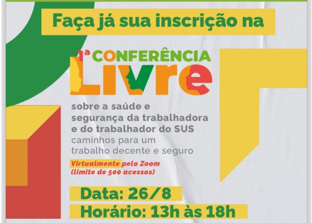 Prazo para inscrição em conferência sobre saúde dos profissionais do SUS termina dia 22
