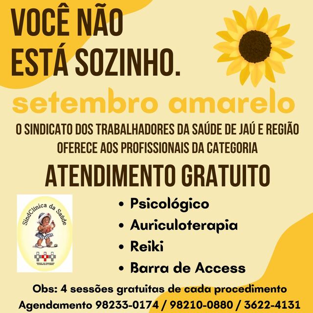 Conversa sobre autocuidado na saúde mental, depressão e suicídio no Sindsaúde Jaú