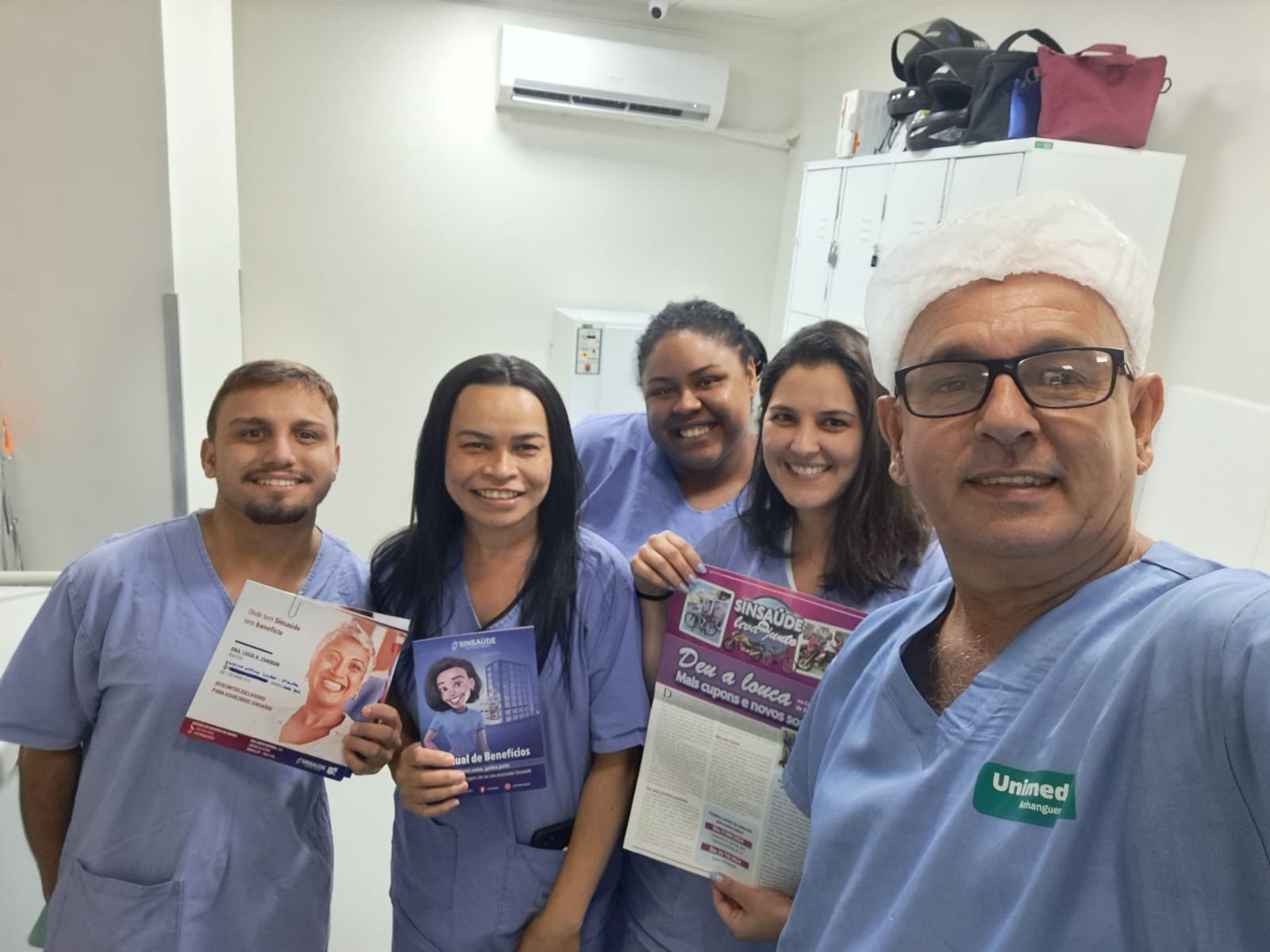  Sinsaúde em Araras realiza ação de sindicalização no Hospital da Unimed