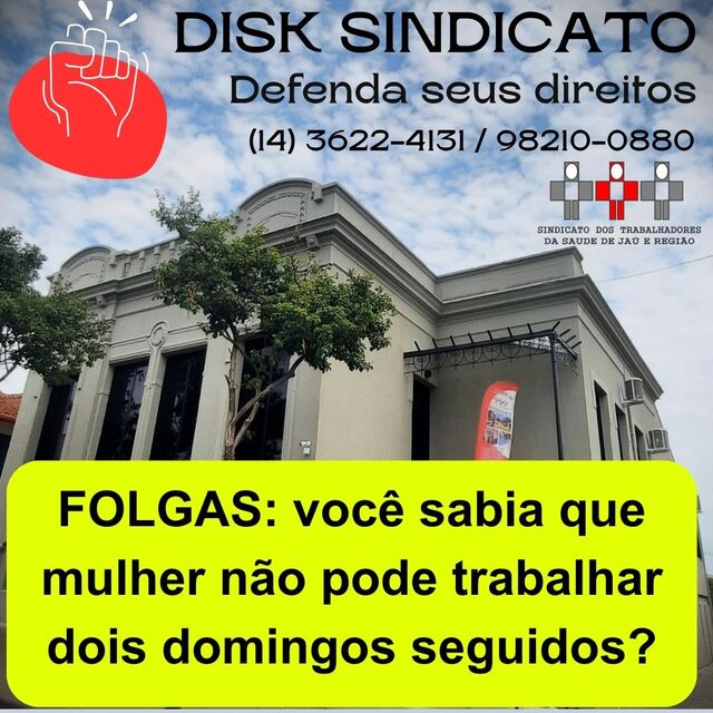  Sinsaúde Jaú ensina sobre a folga aos domingos para as mulheres