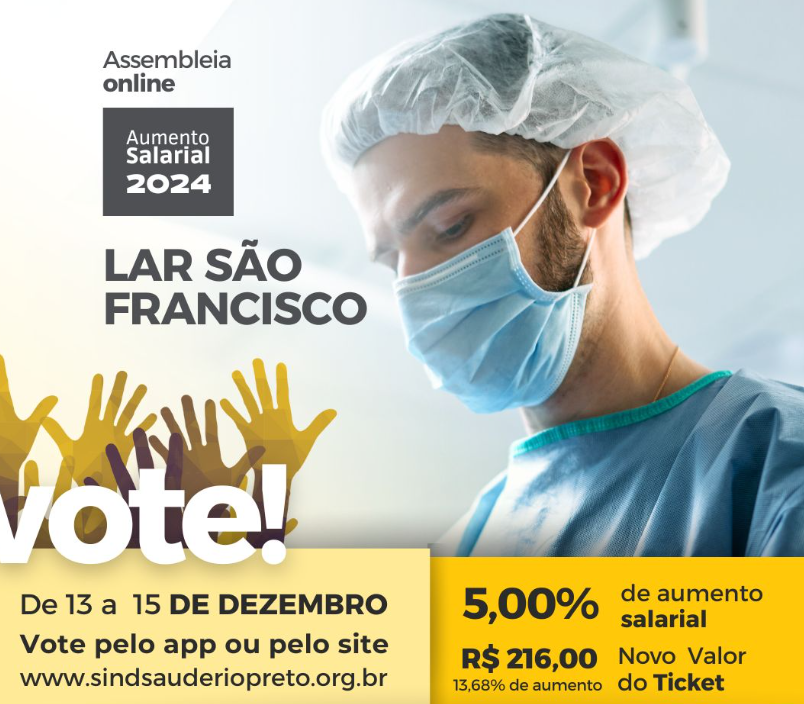 Lar São Francisco de Rio Preto realiza assembleia online de proposta salarial