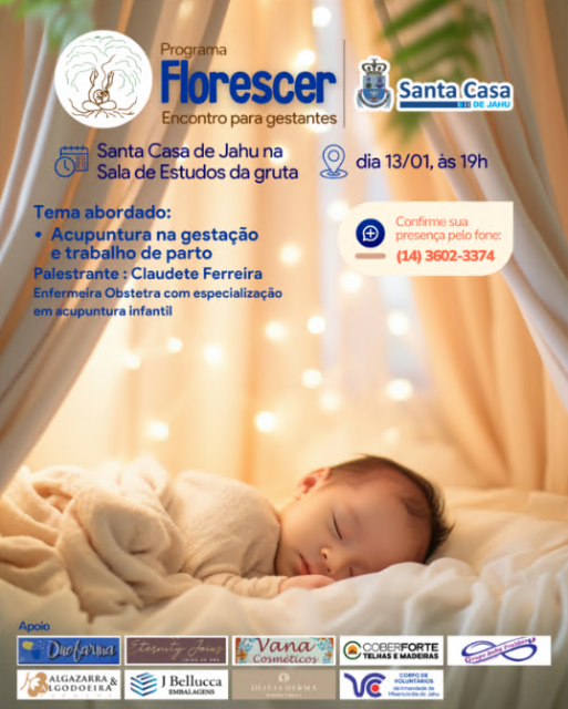 Projeto Florescer 2025: Primeira palestra do ano na Santa Casa de Jaú acontece dia 13