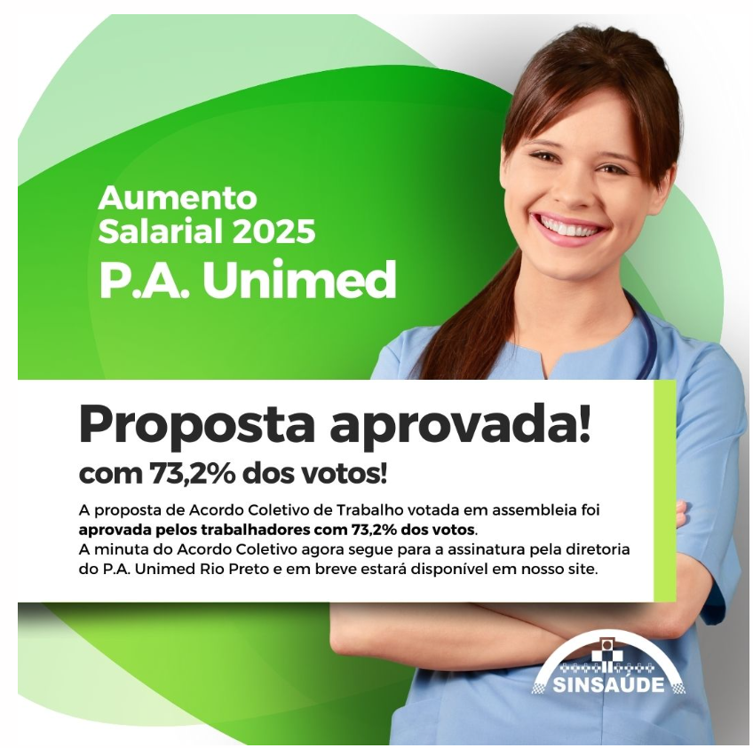 P.A. Unimed de Rio Preto fecha Acordo Coletivo de Trabalho