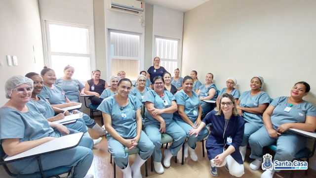  Santa Casa de Jahu realiza treinamento de atualização para equipes de Higiene, Limpeza e Hotelaria