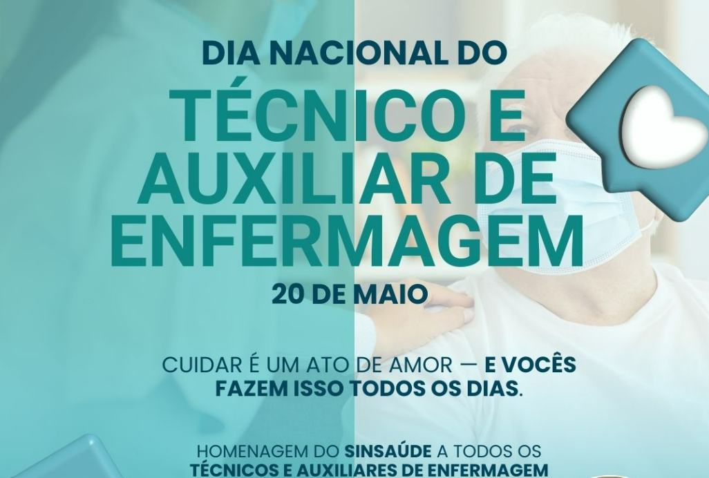 Sinsaúde Rio Preto comemora Dia Nacional do Técnico e Auxiliar de Enfermagem