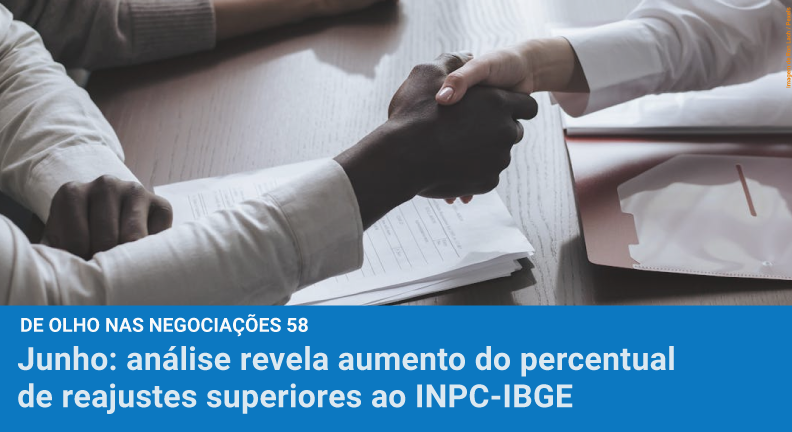  Análise do Dieese revela aumento do percentual de reajustes acima do INPC em junho
