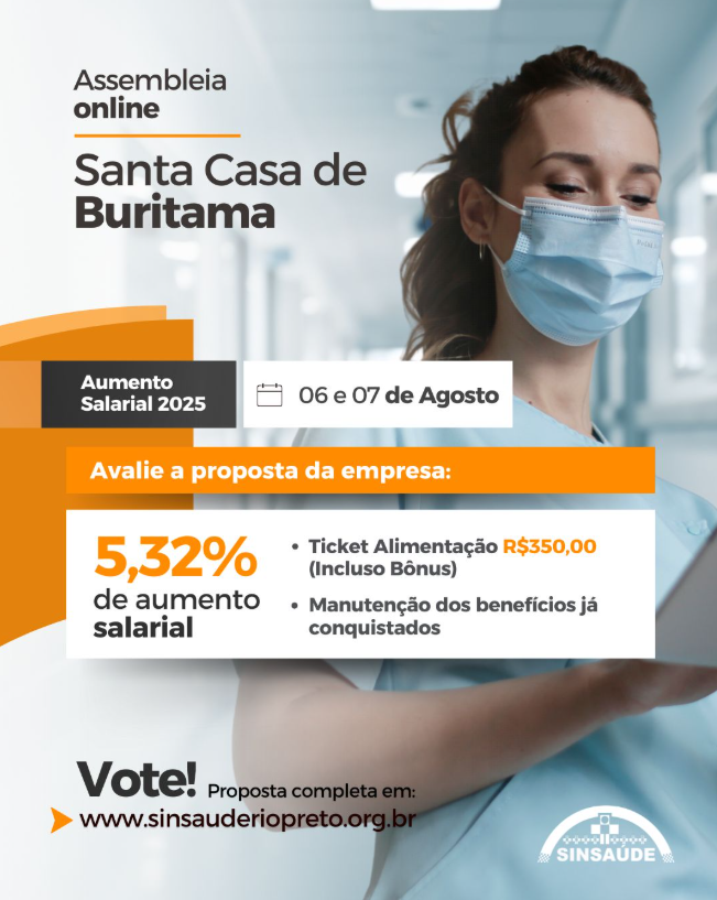 Santa Casa de Buritama realiza assembleia para decidir sobre acordo coletivo