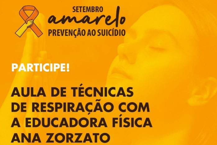 Setembro Amarelo: Sinsaúde realizada aula de técnicas de respiração, dia 25, às 11h, na sede central