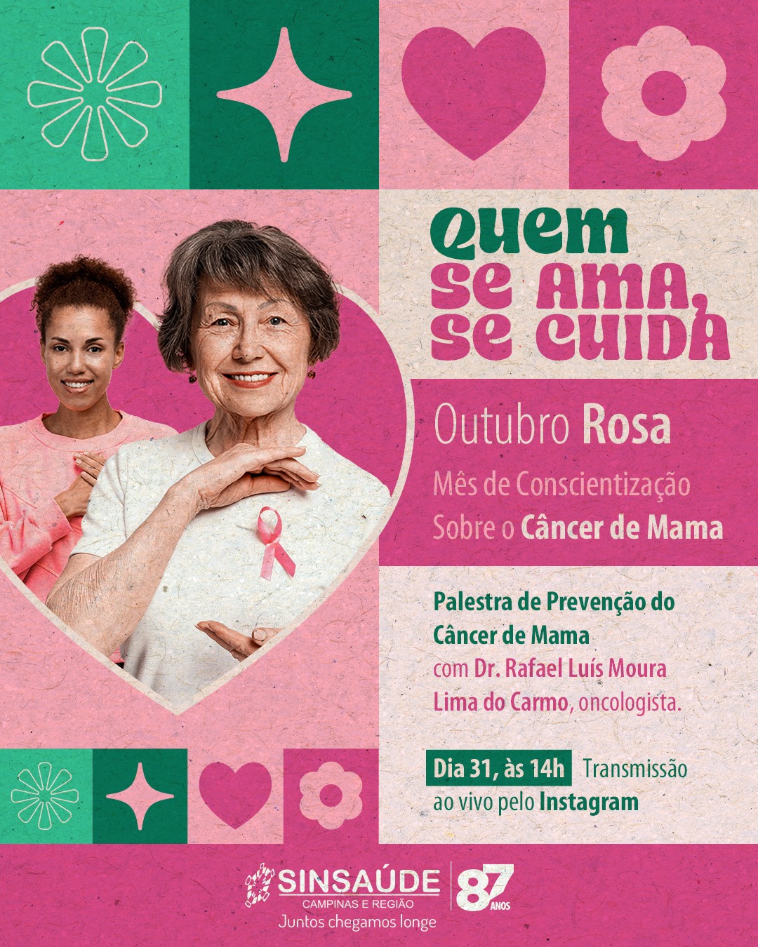  Sinsaúde Campinas e Região realiza ações na campanha Outubro Rosa 2025