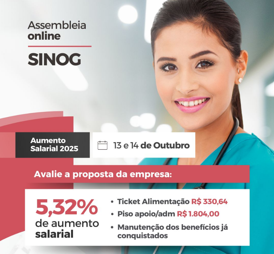Sinsaúde Rio Preto convoca para assembleia do Sinog