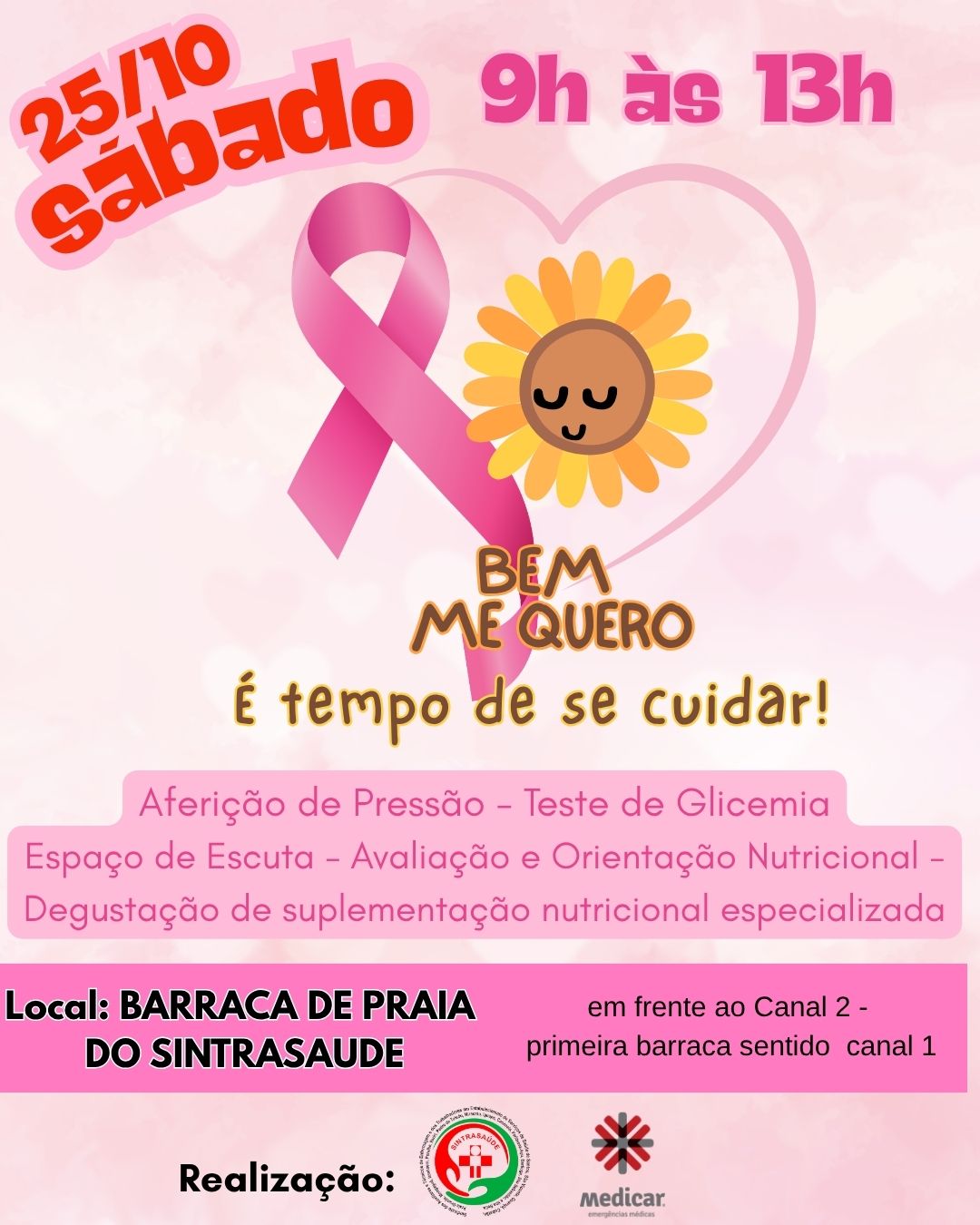 Sintrasaúde lança ação Bem Me Quero - É Tempo de Se Cuidar!