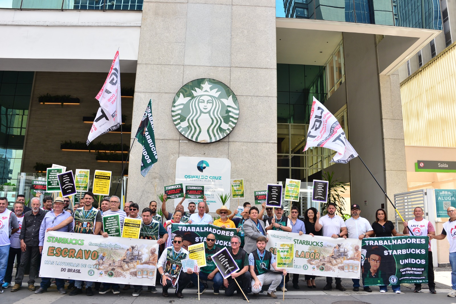 Sindicato dos Comerciários de São Paulo, UGT e centrais denunciam exploração da Starbucks e trabalho escravo no Brasil