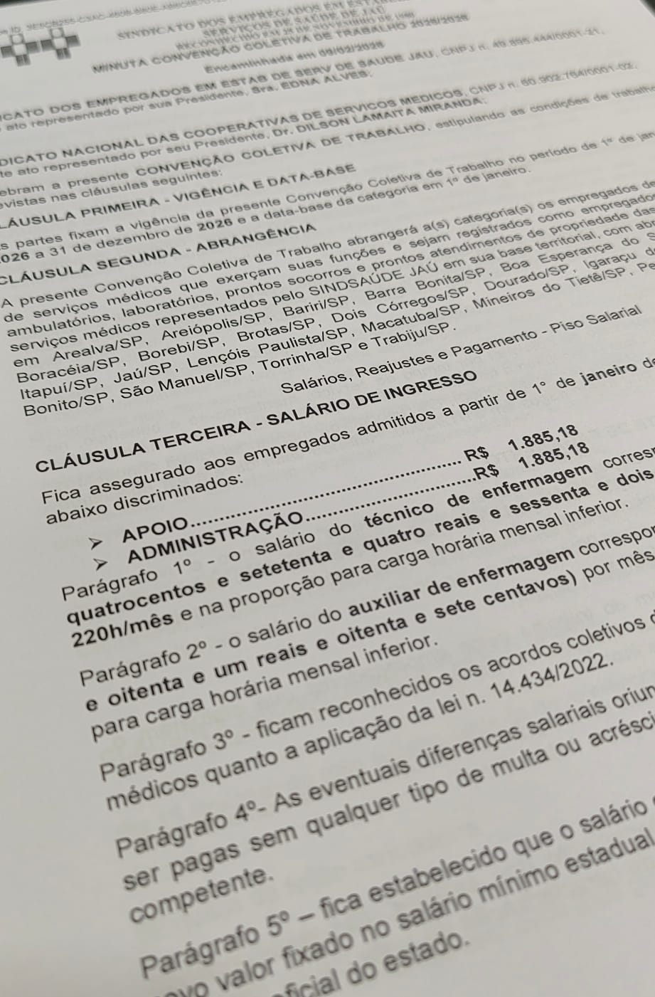Unimed Jaú: Convenção Coletiva 2026 é fechada após negociações intensas e mobilização da categoria