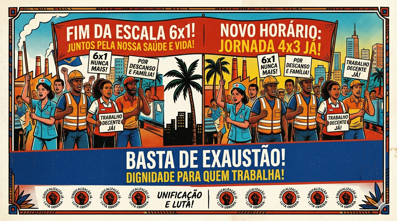 Redução de jornada e fim da escala 6×1 é a grande bandeira sindical