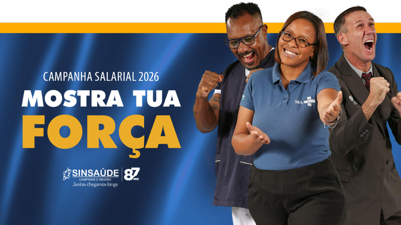 Pauta da Campanha Salarial 2026 do Sinsaúde Campinas será votada em assembleia virtual dia 31/03