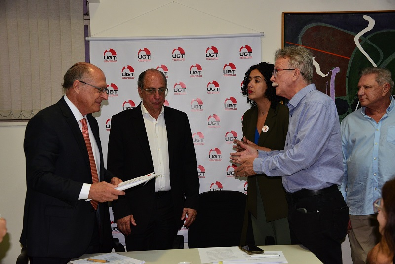 Presidente da Federação e vice do Sinsaúde participam de encontro com Alckmin na UGT