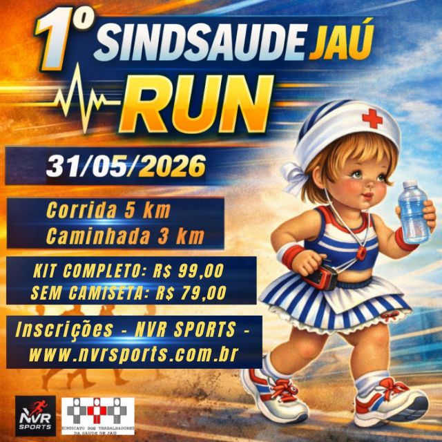 SindsaúdeJaú Run entra na reta final de inscrições e alerta prazo para ganhar kit com camiseta