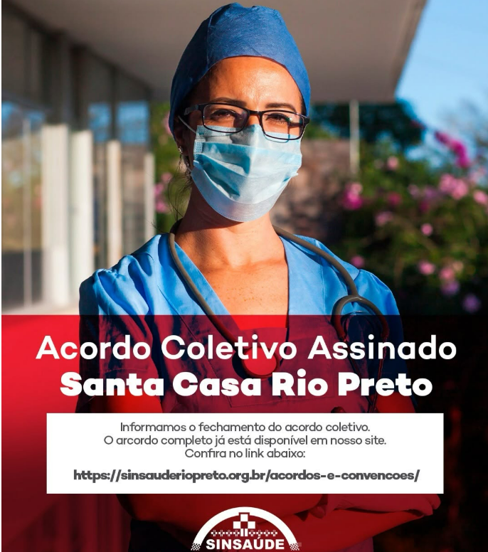 Sinsaúde Rio Preto fecha acordo coletivo com Santa Casa