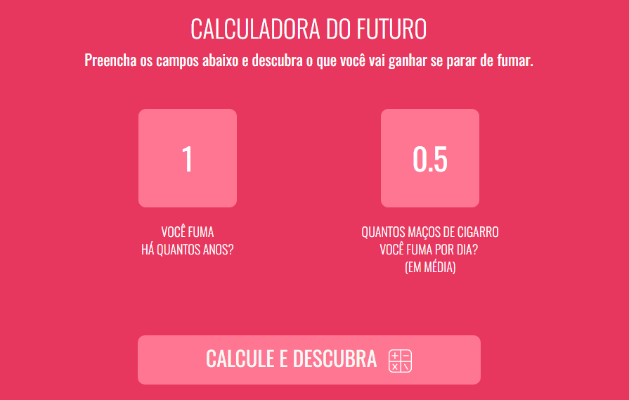 Calculadora virtual mostra impactos do tabagismo às finanças pessoais e à saúde