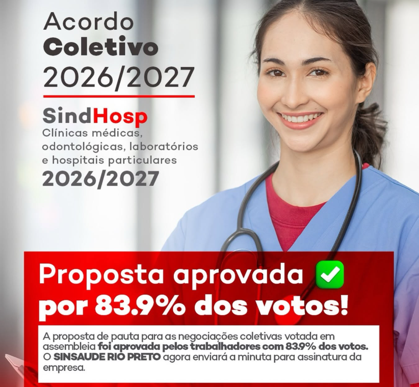 Trabalhadores de São José do Rio Preto aprovam convenção Sindhosp