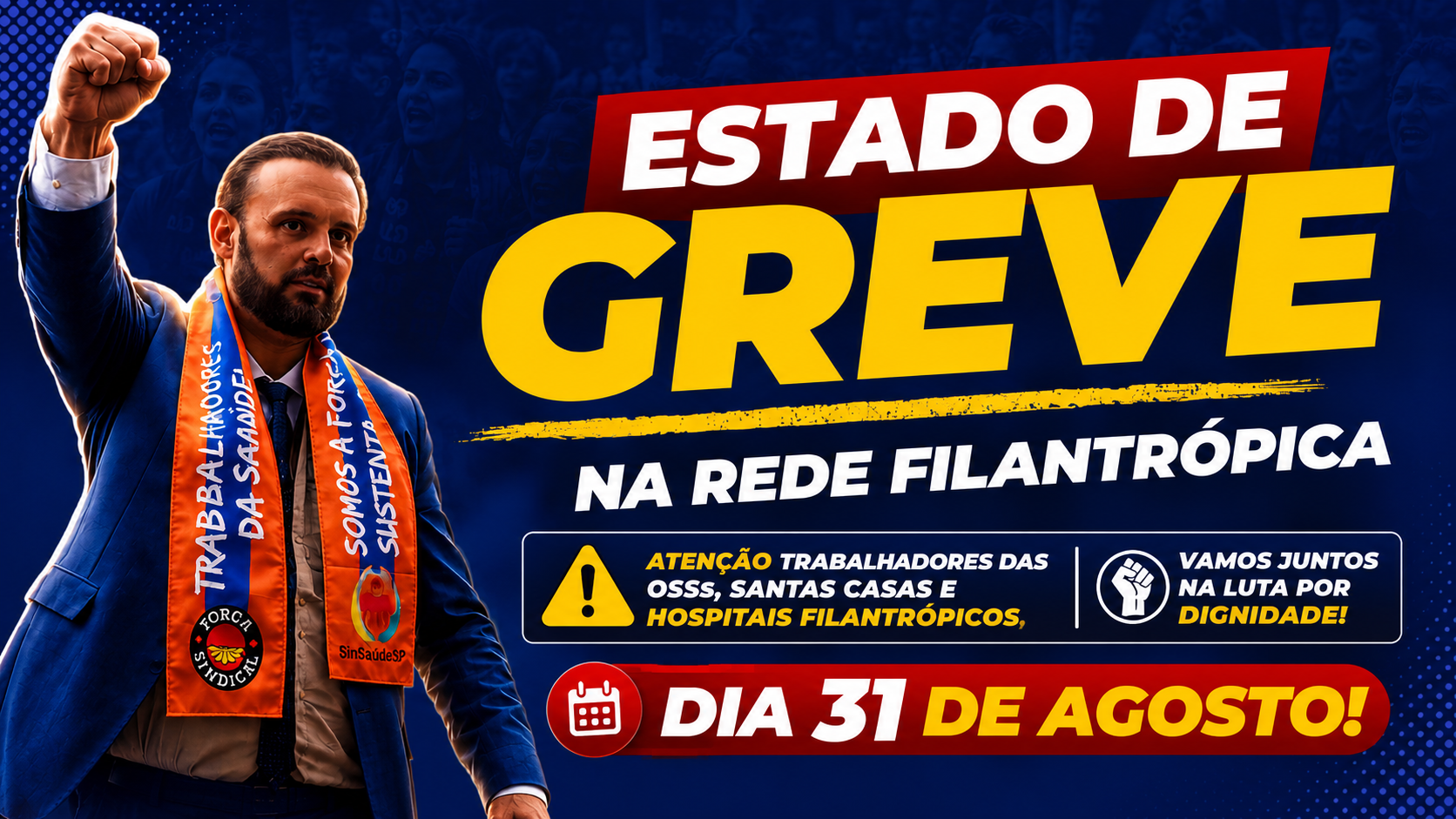 Estado de Greve na rede Filantrópica: Trabalhadores rejeitam proposta e intensificam mobilização