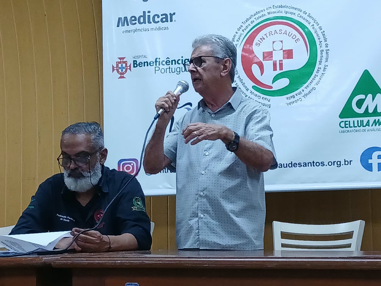 Sintrasaúde realiza assembleia com trabalhadores da Santa Casa de Santos para discutir jornada 12x36