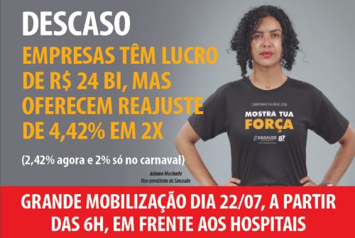DESCASO: empresas têm lucro de R$ 24 bi, mas oferecem reajuste de 4,42% em 2x