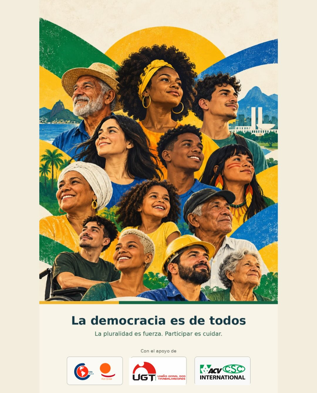 CSA e CSI enviam mensagem sobre a força da democracia e da classe trabalhadora